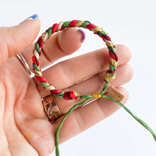 Load image into Gallery viewer, 133L - OOAK - Rag Braid/Greens + Reds + Golds