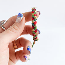 Load image into Gallery viewer, 133L - OOAK - Rag Braid/Greens + Reds + Golds