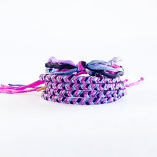 Load image into Gallery viewer, Winter Berries 5 Strand Forget Me Knot Adjustable Bracelet