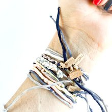 Load image into Gallery viewer, Diamond Rag Braid Adjustable Bracelet
