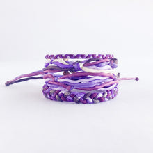Load image into Gallery viewer, Amethyst Forget Me Knot Wrap Adjustable Bracelet *Made to order - ships within 10 business days