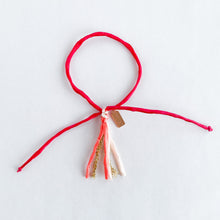 Load image into Gallery viewer, Blazing Heart Intention Tassel Adjustable Bracelet