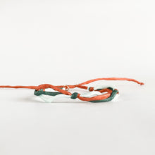 Load image into Gallery viewer, Aqua Alligator Forget Me Knot Adjustable Bracelet