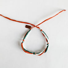 Load image into Gallery viewer, Aqua Alligator Forget Me Knot Adjustable Bracelet