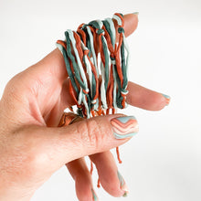 Load image into Gallery viewer, Aqua Alligator Forget Me Knot Adjustable Bracelet