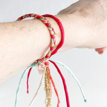 Load image into Gallery viewer, Blazing Heart Intention Tassel Adjustable Bracelet