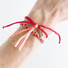 Load image into Gallery viewer, Blazing Heart Intention Tassel Adjustable Bracelet