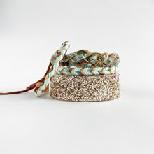 Load image into Gallery viewer, Aqua Alligator Super Chunky Fishtail Adjustable Bracelet