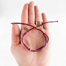 Load image into Gallery viewer, Bookworm Forget Me Knot Adjustable Bracelet