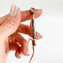 Load image into Gallery viewer, Aqua Alligator Forget Me Knot Adjustable Bracelet
