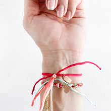 Load image into Gallery viewer, Blazing Heart Intention Tassel Adjustable Bracelet