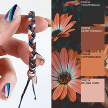Load image into Gallery viewer, Autumn Daisy Super Chunky Braided Adjustable Bracelet