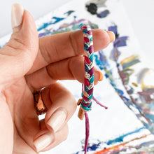 Load image into Gallery viewer, Bejeweled Super Chunky Braided Adjustable Bracelet