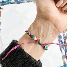 Load image into Gallery viewer, Bejeweled Super Chunky Braided Adjustable Bracelet