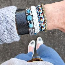 Load image into Gallery viewer, Aztec Warrior Super Chunky Fishtail Adjustable Bracelet