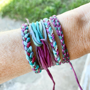 Alexandrite Rag Braid Adjustable Bracelet