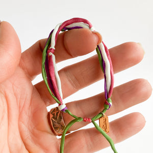 0520-20 Forget Me Knot - 4 Strand - (Rose) Pine ends - One Size