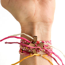 Load image into Gallery viewer, Pink Tourmaline Original Braid Adjustable Bracelet *Made to order - ships within 10 business days