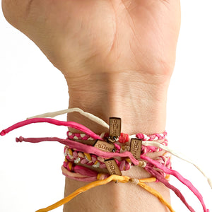 Pink Tourmaline Original Braid Adjustable Bracelet *Made to order - ships within 10 business days