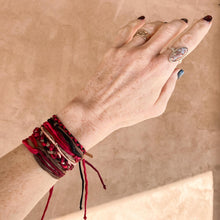 Load image into Gallery viewer, Garnet Original Braid Adjustable Bracelet *Made to order - ships within 10 days