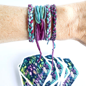 Alexandrite Rag Braid Adjustable Bracelet