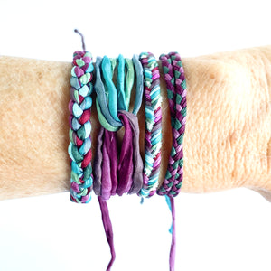 Alexandrite Rag Braid Adjustable Bracelet