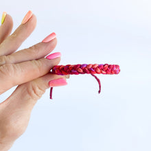 Load image into Gallery viewer, Ruby Rag Braid Adjustable Bracelet