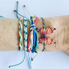 Load image into Gallery viewer, Tropical Destination Chunky Braided Adjustable Bracelet - One Size Fit w/wax cord closure