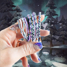 Load image into Gallery viewer, Northern Lights 6 Strand Forget Me Knot Adjustable Bracelet