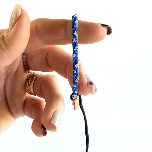 Sapphire 4 Strand Fishtail Adjustable Bracelet *Made to order - ships within 10 business days