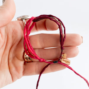 Garnet 4 Strand Infinity Adjustable Bracelet *Made to order - ships within 10 business days