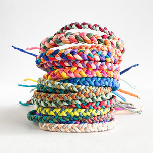 Lisa Custom Rag Braid Silk Bracelets *Made to order - Ships within 10 business days