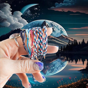 Winter Wolf Sky Chunky Fishtail Braided Adjustable Bracelet