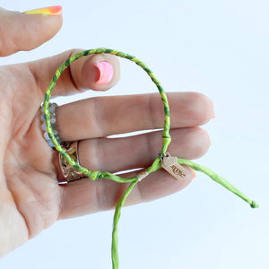 Peridot Original Braid Adjustable Bracelet *Made to order - ships within 10 business days