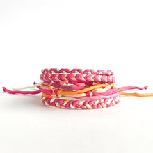 Load image into Gallery viewer, Pink Tourmaline Chevy Chunky Fishtail Adjustable Bracelet *Made to order - ships within 10 business days