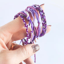 Load image into Gallery viewer, Amethyst Original Braid Adjustable Bracelet *Made to order - ships within 10 business days