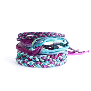 Alexandrite Rag Braid Adjustable Bracelet