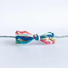 Load image into Gallery viewer, Tropical Boho 9 Strand Forget Me Knot Adjustable Bracelet - One Size Fit w/wax cord closure