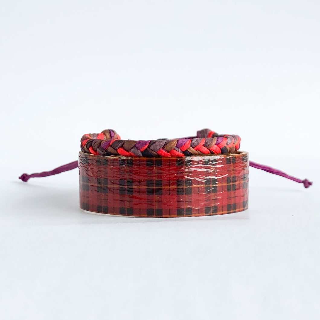 103N - OOAK - Cherry Holiday Plump Braid w/FL gift piece