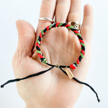 Load image into Gallery viewer, 121L - OOAK - Rag Braid/Green + Red + Silver