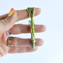 Load image into Gallery viewer, RETIRED - Peridot 5 Strand Double Boho Forget Me Knot Adjustable Bracelet *Made to order - ships within 10 business days