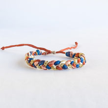 Load image into Gallery viewer, Thankful Rag Braid Adjustable Bracelet *Inspiration seen in Make with JL Live No. 006