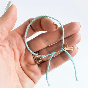 Aquamarine Original Braid Adjustable Bracelet