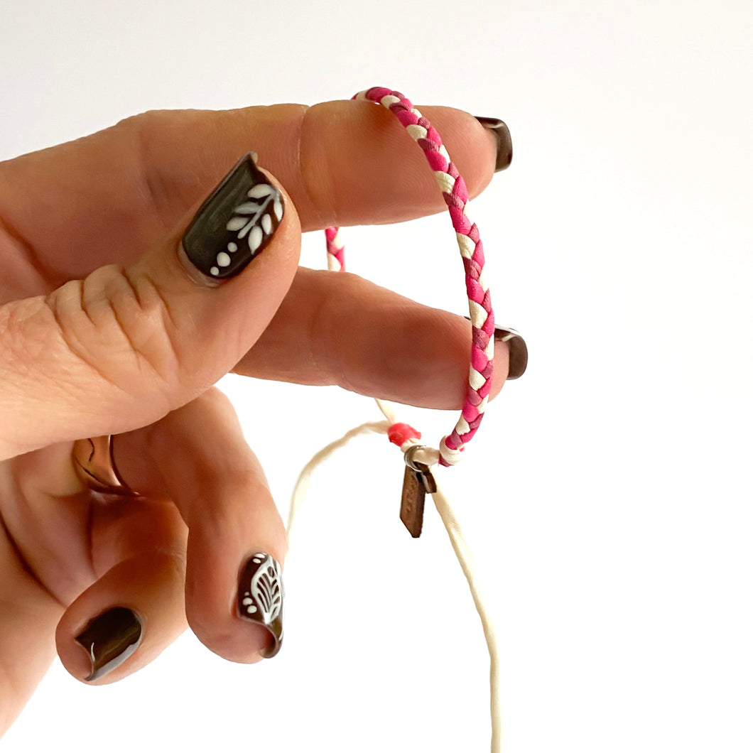 Pink Tourmaline Original Braid Adjustable Bracelet *Made to order - ships within 10 business days