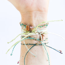 Load image into Gallery viewer, Island Breeze Forget Me Knot Adjustable Bracelet - One Size Fit w/wax cord closure