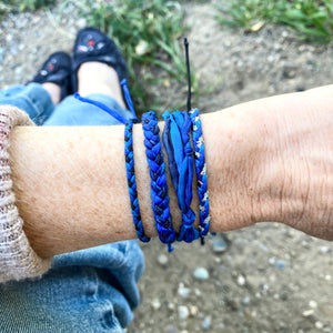 Sapphire Original Braid Adjustable Bracelet *Made to order - ships within 10 business days