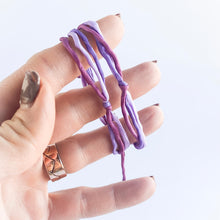Load image into Gallery viewer, Amethyst Forget Me Knot Wrap Adjustable Bracelet *Made to order - ships within 10 business days