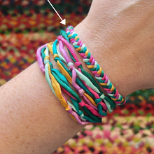 Load image into Gallery viewer, Lisa Custom Rag Braid Silk Bracelets *Made to order - Ships within 10 business days