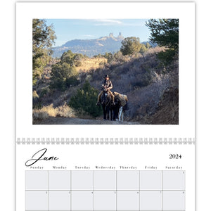 Preorder: Year of the Mustang 2024 Calendar - Ranchito Alegre, Chimney Rock, CO