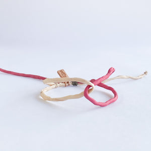 Infinity Adjustable Bracelet - Old Rose & Café